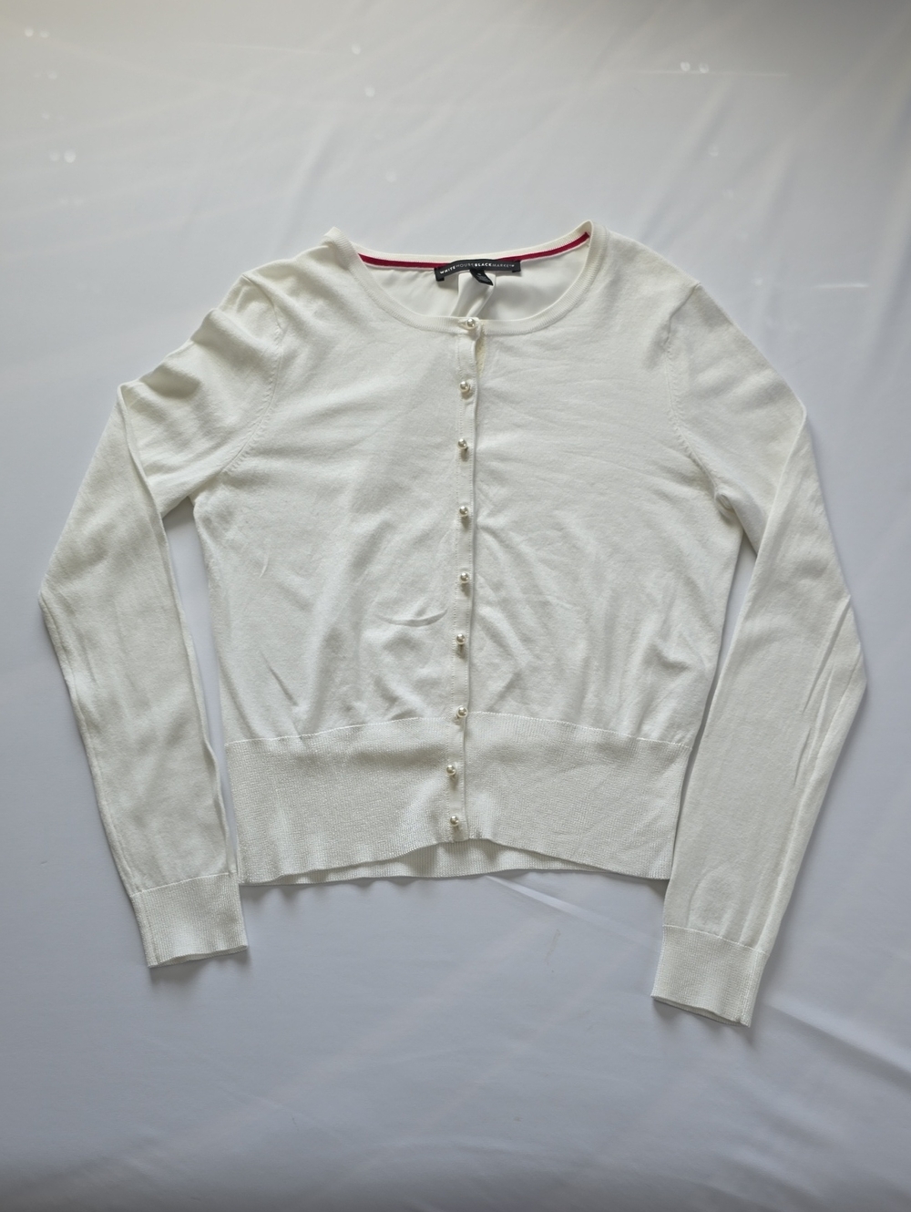 White House Black Market Off White Button Up Cardigan Sweater Size S